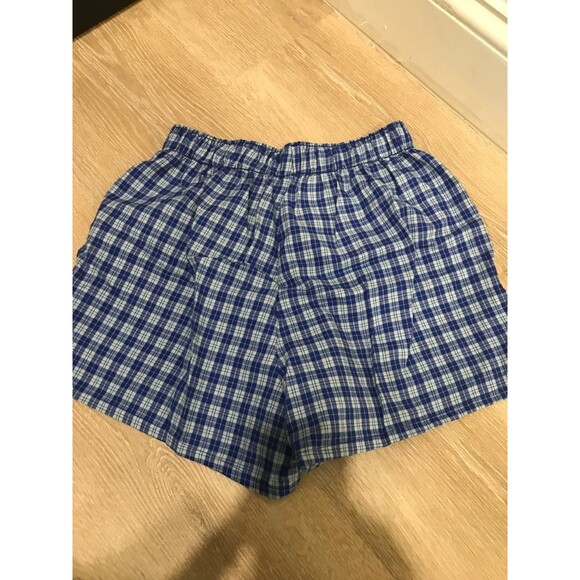 Blue plaid gingham shorts - Picture 3 of 3
